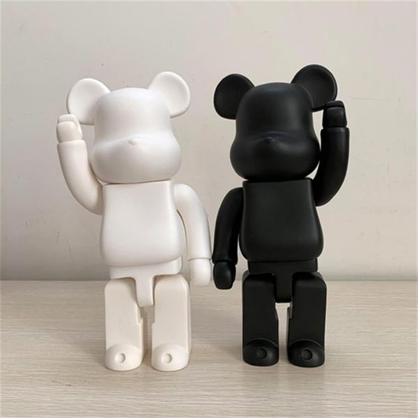 

cute anime bearbricklys pvc action figure model figures toy 28cm 400% block bear figure doll room decor favorites gift for girls y261l