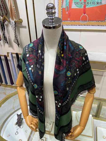 

scarves [lighting art]cashmere small square scarf d home silk versatile net red shawl autumn and winter, Blue;gray