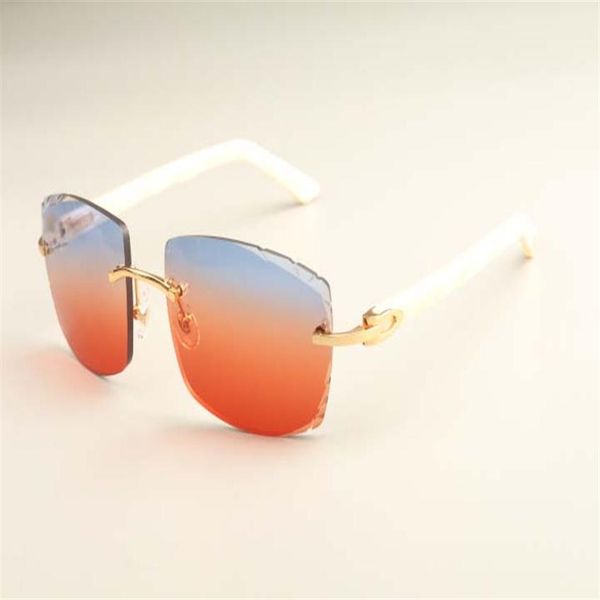 

2019 new factory direct luxury fashion ultra light sunglasses 3524015 natural color aztec sunglasses engraving lens2206, White;black