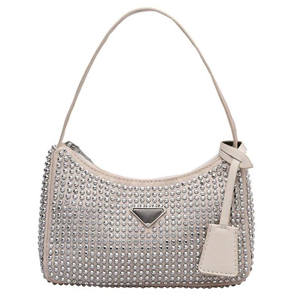 

evening bags bright diamond underarm bag women's summer handbag 2021 fashion shoulder armpit small square purses183k