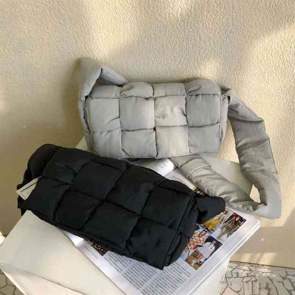 

woven handbags bottegas designer venetas &style sponge tofu net red little c sister same messenger nylon cloth bag for men and wom245c