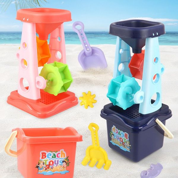 Summer Beach Toy Sand Conjunto de areia Play Sandpit Toy Fun Water Seaside Toys Sandglass Shovel Tool Juguete de Playa 220527