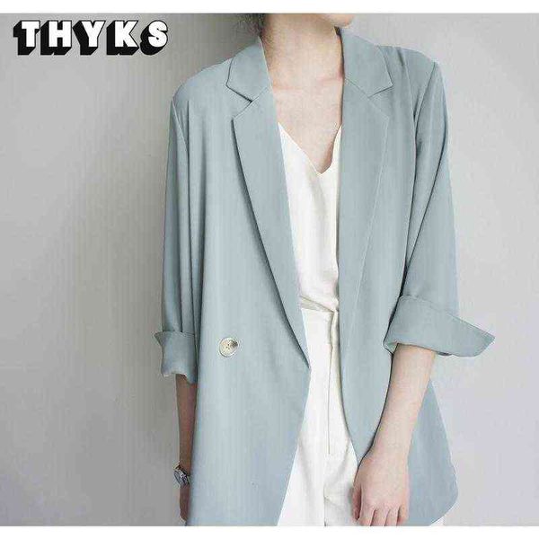 

women blazer slim fit women tailored jackets spring summer 2022 new jacket female clothing casual green outerwear korean fashion j220813, White;black
