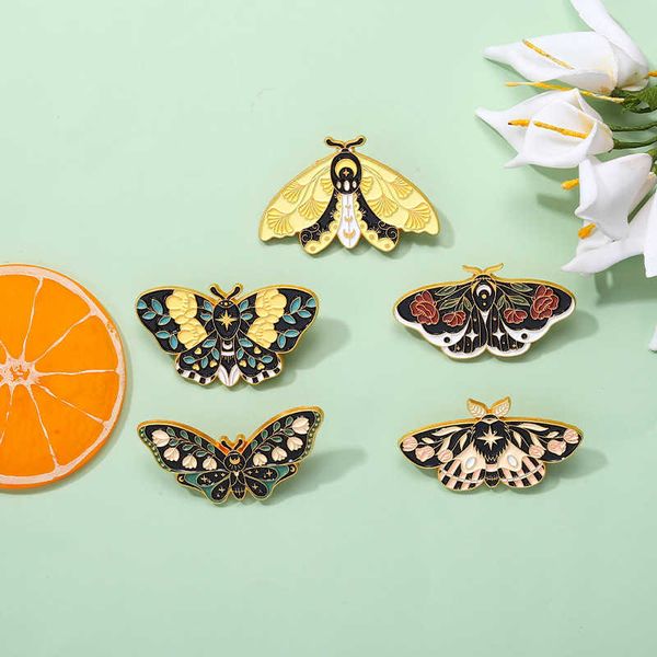 

alloy animal series pin cartoon cute enamel brooch butterfly shape accessories, Gray