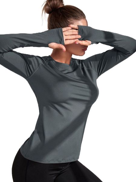 

absorbs sweat breathable sports tee v4it#, Gray