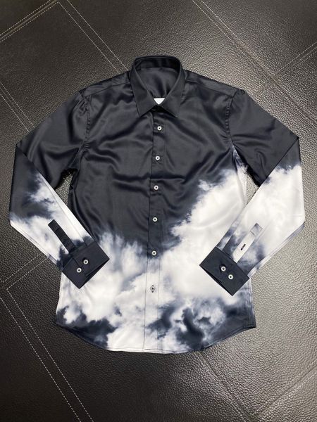 Camicie firmate da uomo Abbigliamento di marca Camicia a maniche lunghe da uomo Stile hip-hop Top in cotone di alta qualità 16334