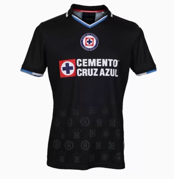 

22 23 cruz azul away home 9 stars soccer jersey ob92 2022 2023 alvarado rodriguez pineda escobar romo white blue football shirt liga mx men, Black;yellow