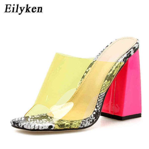 

slippers pvc jelly transparent ladies summer fashion serpentine party heels shoes gladiator slides sandals 220329, Black