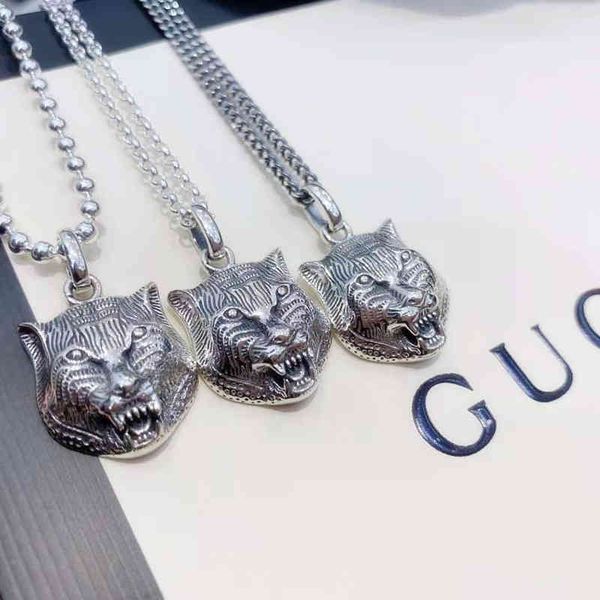 

new 925 silver old tiger head pendant fashion couple necklace exclusive design jewel exclusive sale_jdc7