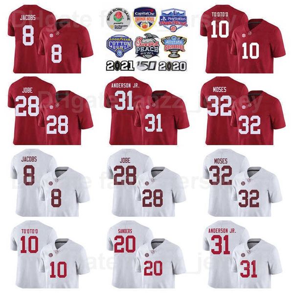 

ncaa college alabama crimson tide 31 will anderson jr jerseys football 10 henry to o too 20 drew sanders 28 josh jobe 8 jacobs 32 dylan mose, Black