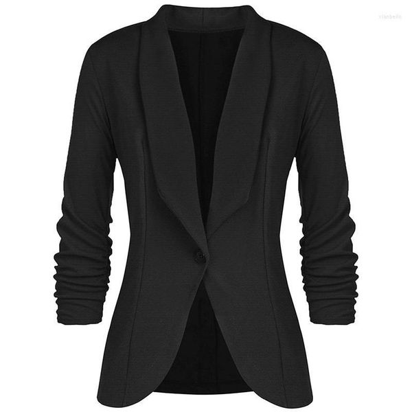 Ternos femininos Blazers Mulheres Blazer 2022 Vinho Vermelho Preto Blus