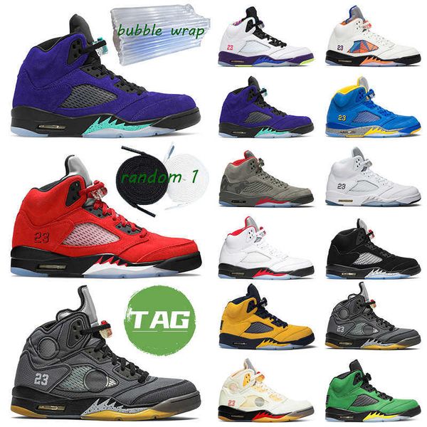 

jumpman 5 men basketball shoes 5s camo 3 sail metallic white cement stealth 2.0 alternate oregon international flight mens trainer, Black