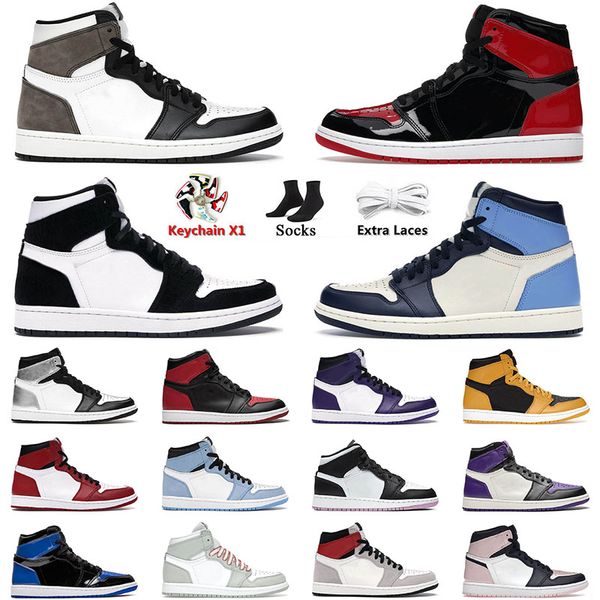 

og jumpman 1 1s mens basketball shoes jorda jorden retro dark mocha patent royal blue university blue twist chicago trainers sneakers eur 36