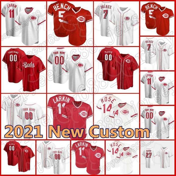 

jersey 19 joey votto custom 5 johnny bench 7 eugenio suarez baseball 14 pete rose barry larkin 30 ken griffey jr derek dietrich cincinnati j, Blue;black