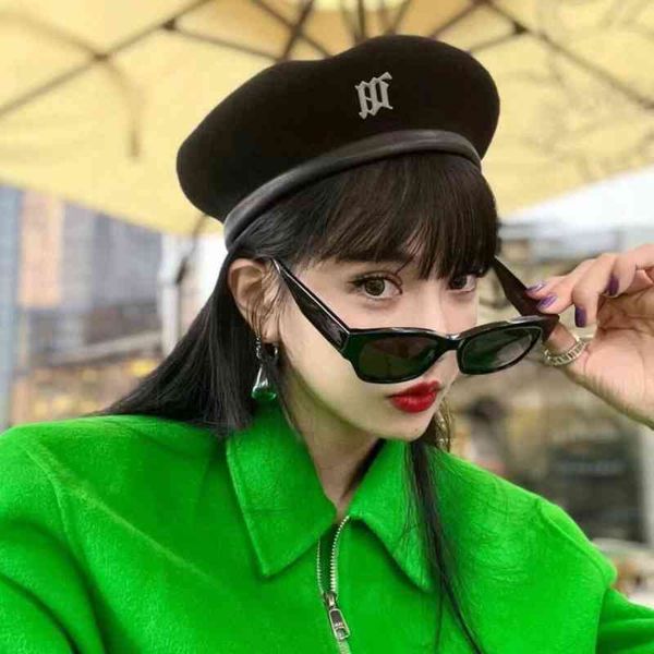 

sunglasses saijia arc de triomphe fashion personality narrow women's net red same white small box x7bz, White;black