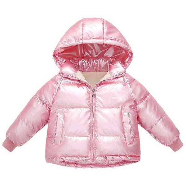 

autumn winter new outerwear baby girl hooded warm coats astronaut print down jackets kids fashion zipper clothing boys jackets j220718, Blue;gray