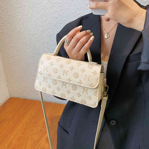 

handbag this year's popular fashion printed shoulder trend portable small square, Black;red