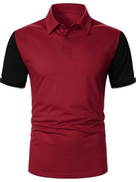 

men color block polo shirt k1uv#, White;black