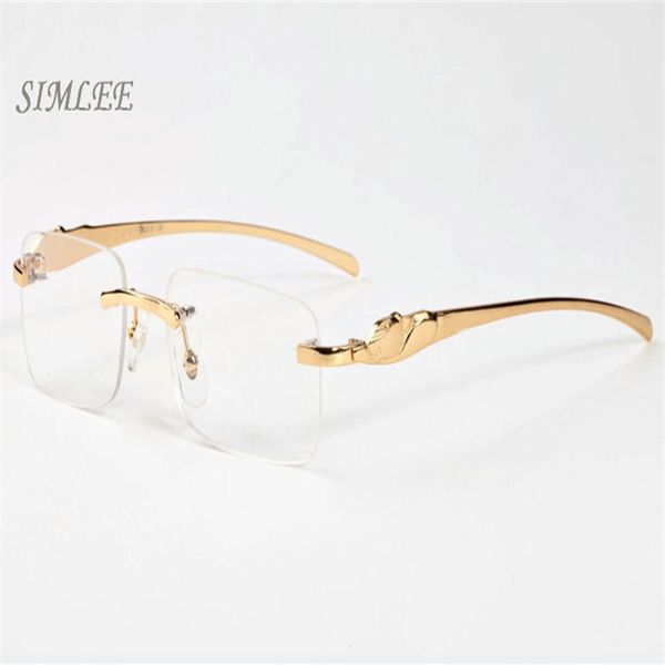 

2017 brand sunglasses cat eye buffalo horn glasses gold silver frames eyeglasses clear lenses vintage mens designer sunglasses wit237r, White;black