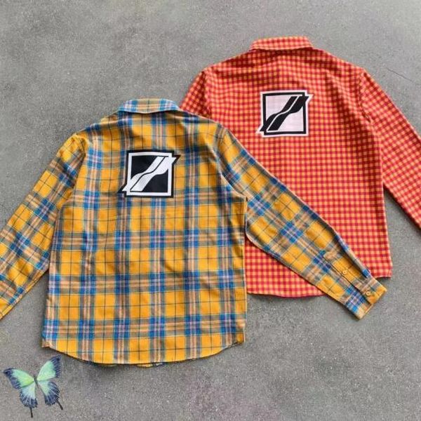 

shirt yellow plaid long sleeved shirt casual men's shirts jackets, White;black