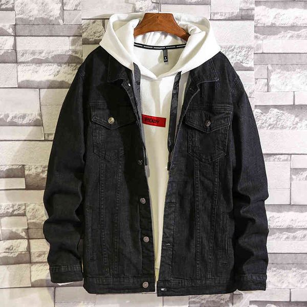 

men's jackets 2022 spring and autumn men's denim jacket youth leisure fit fashion vj48, Black;brown