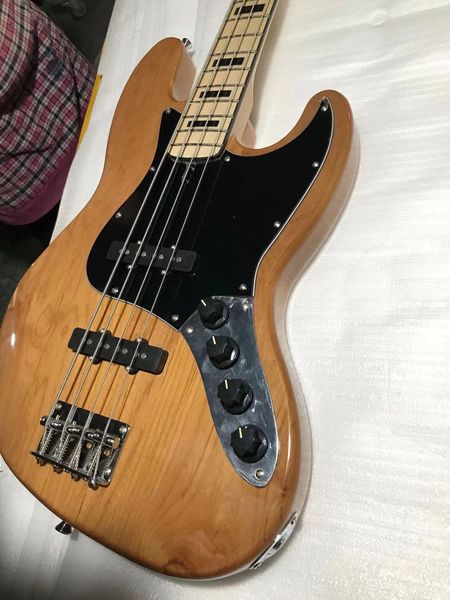 

guitar classic 4 string jazz electric bass natural color alder body maple neck customizable delivery