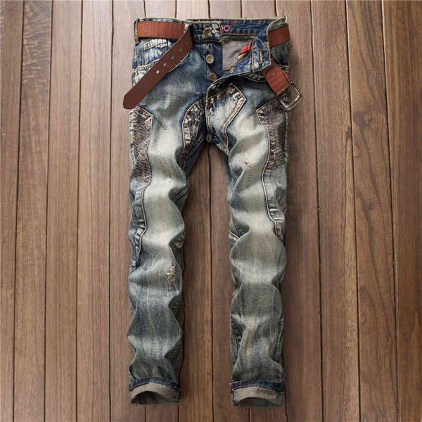 

men's jeans design splicing fashion trendy men's jeans online shop jt6c, Blue