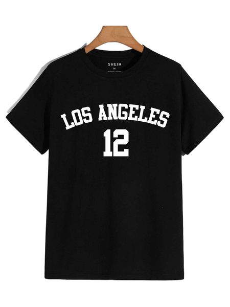

men number and letter graphic tee 14r8#, White;black
