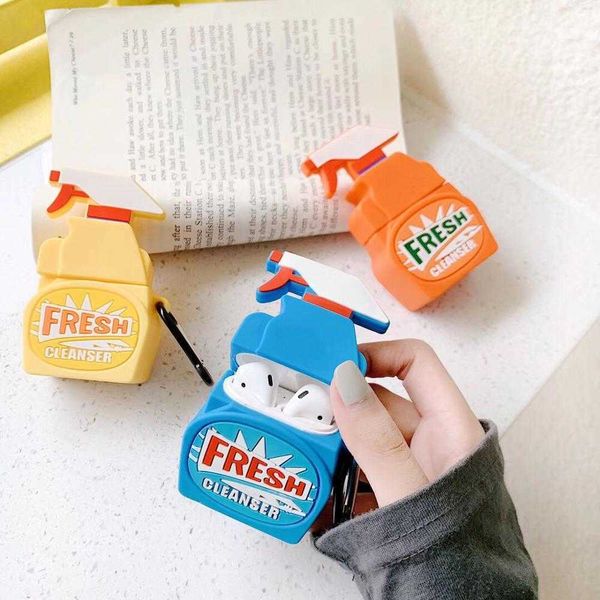 

for airpods 1/2/pro case fresh cleanser detergent silicone soft for apple airpods cover wireless bluetooth earphone case