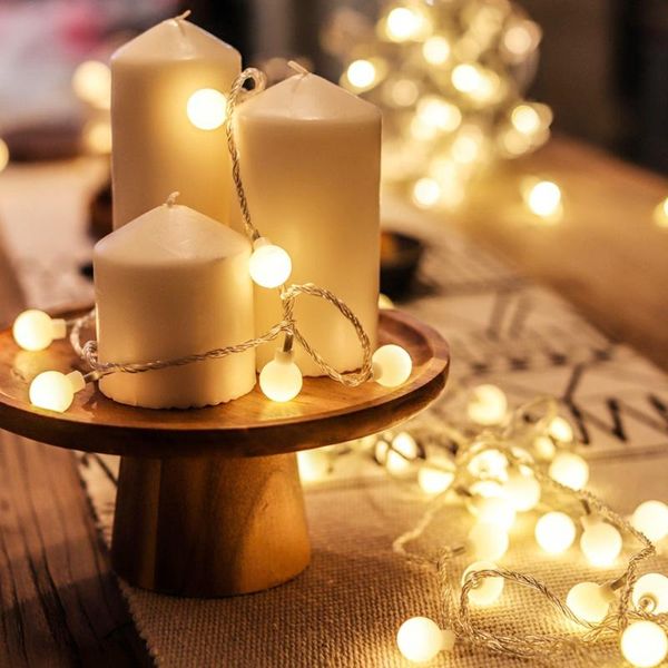 Strings Ball Garland String Lights USB/Battery Power Star Fairy Outdoor Christmas Holiday Wedding Party Home Decoration LampLED LEDLED LED