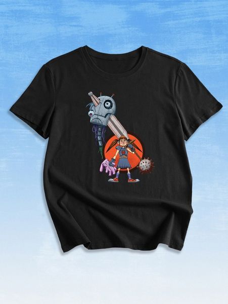 

romwe x monster cakes figure graphic tee o0uy#, White