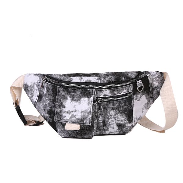 

personality trend tie-dye waist bag men's crossbody one-shoulder ins retro hip hop