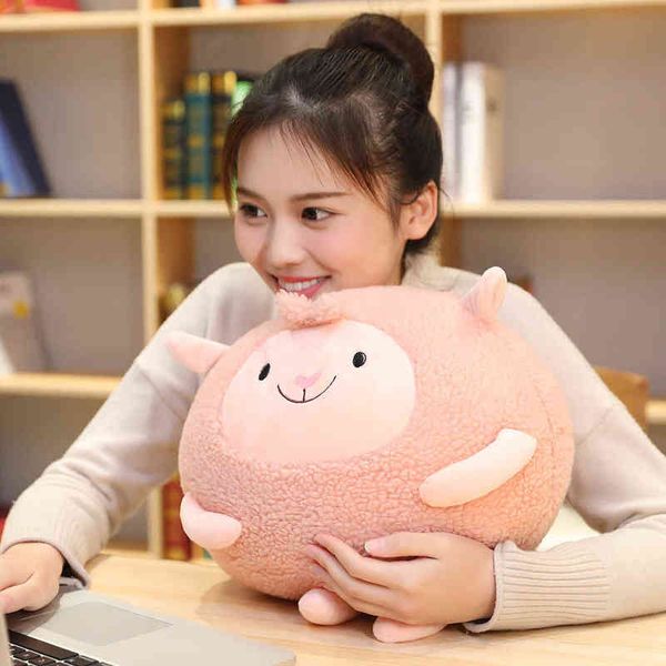 2040Cm Super Cute Animals Round Sheep Dolls Super Soft Lamb Pillow ldren Plushie Animali Peluche per bambini Regali di Natale J220729