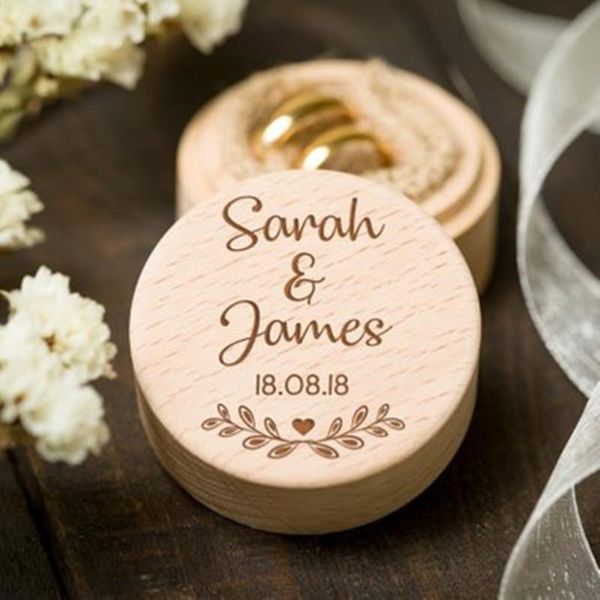 Embrulhe a caixa de casamento rústica caixa de casamento personalizada portador de madeira decoração de decoração de casamento