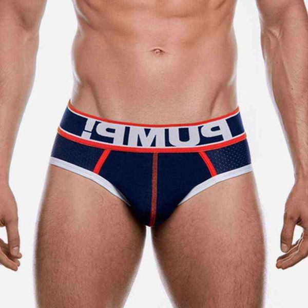 Sexy Underwear Homens Briefs Algodão Homem de Algodão Homens Underwear Homens Underwear Brief Penis Respirável Biquíni U Convexo Cuecas Masculinas G220419