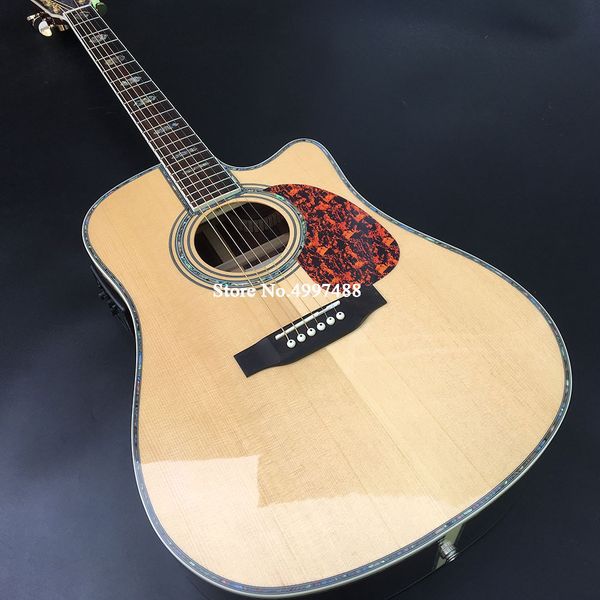 

factory direct acoustic guitar hollow guitar color abalone mosaic single guitar log color bright paint postage