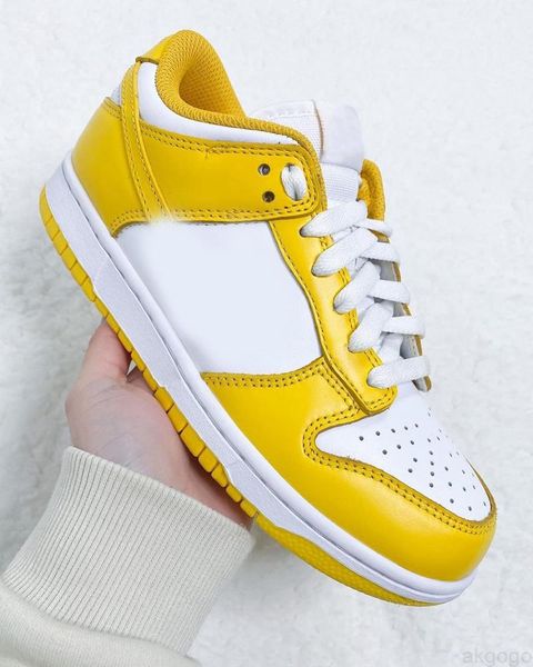 

2022 authentic wmns low laser orange yellow white leather men women basketball skateboard shoes sports sneakers with box