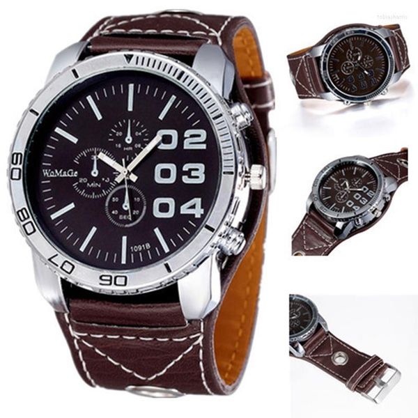 Relógios de pulso Montre Homme 2022 Watch Men's Watch Sports Clock Dial Grande Timer de Execução do Timer de Zegarek Meski Reloj