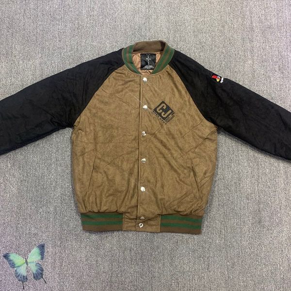 

warm winter patchwork embroidery cotton clothes baseball jackets, Black;brown