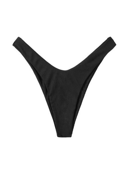 

ribbed knit bikini bottom a2qm#, White;black