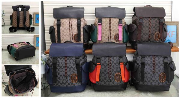 

a51 designer retro women backpack shoulders backpacks school bag mountaineering traveling backpacks, Black;brown