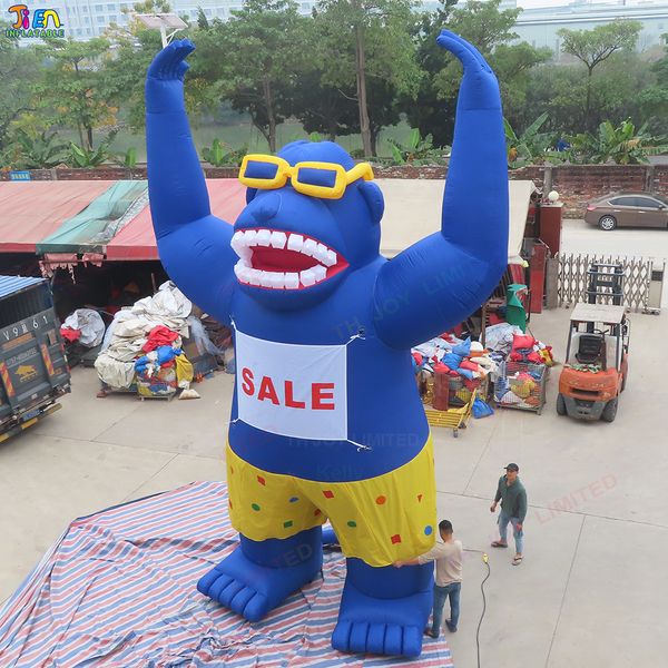 Mongolfiere gonfiabili giganti dell'aerostato di terra del fumetto della gorilla di pubblicità commerciale di attività all'aperto della nave libera da vendere
