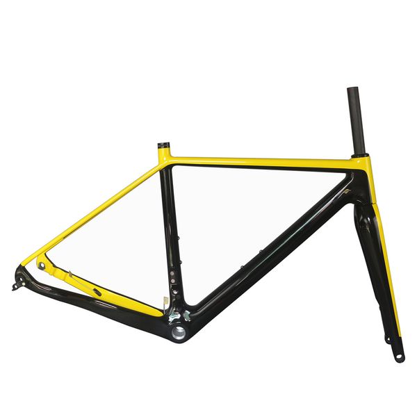 2021 Seraph Flat Mount Freno a disco Ghiaia in carbonio Telaio bici GR029 Biciclette da ciclocross Vernice personalizzata 42c Pneumatico BSA Movimento centrale