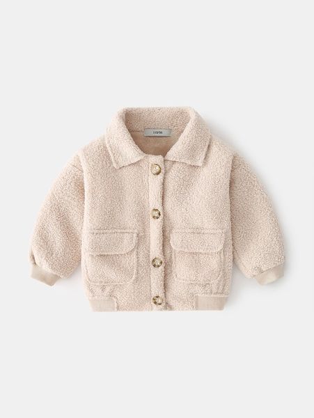 

toddler boys button up flap pocket shearling jacket she, Blue;gray