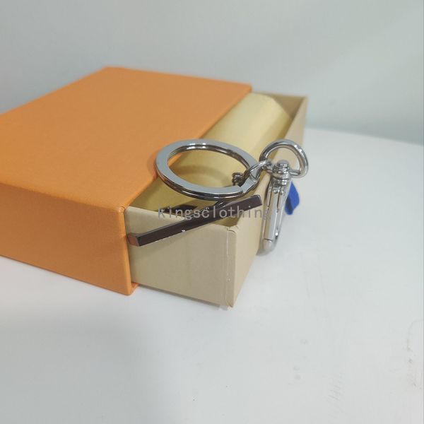 

keychains classic pattern keychain car keychain bag hanging machine fashion 10 style letter keychain supply box, Silver