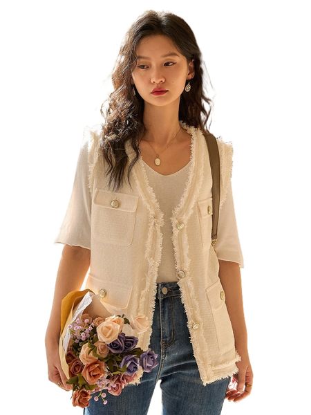 

dazy solid flap pockets vest coat p1sk#, Black