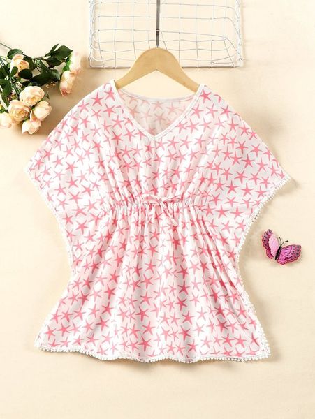 

toddler girls starfish print cover up she, Blue