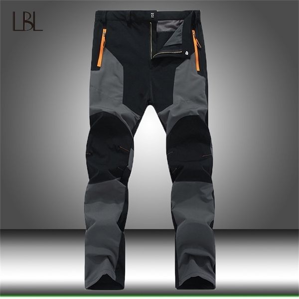 

autumn outdoor tactical stretch pants men waterproof quick dry breathable pants men's patchwork hiking camping fishing trousers 201128, Black