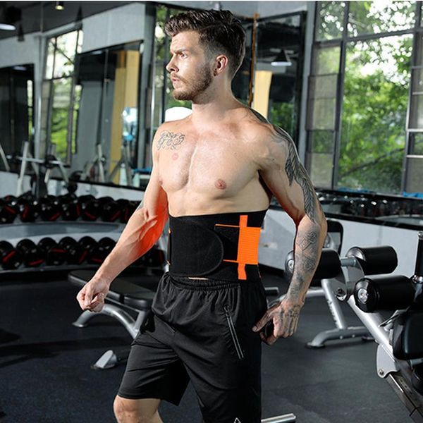 Corpo masculino Shapers Sport Coloque o Belt Black Back Trainer Trimmer Gym Protetor Lifting Sports Shaper Corset Faja Sweatmen's Sweatmen