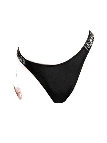 

rhinestone studded panty h0io#, Black;red